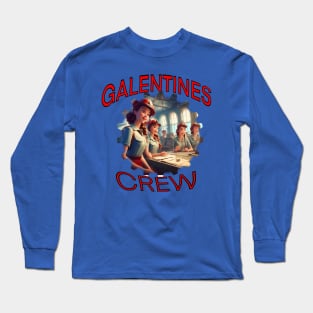 Galentines crew cartoon style submariners Long Sleeve T-Shirt